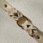 【Cream Dune】Dog Collar & Leash & Pet ID Tag-Set