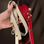 【Cream Dune】Dog Collar & Leash & Pet ID Tag-Set