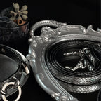 【Black Galaxy】Dog Collar & Leash & Pet ID Tag-Set
