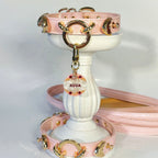 【Pink Aurora】Dog Collar & Leash & Pet ID Tag-Set