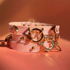 【Pink Aurora】Dog Collar & Leash & Pet ID Tag-Set