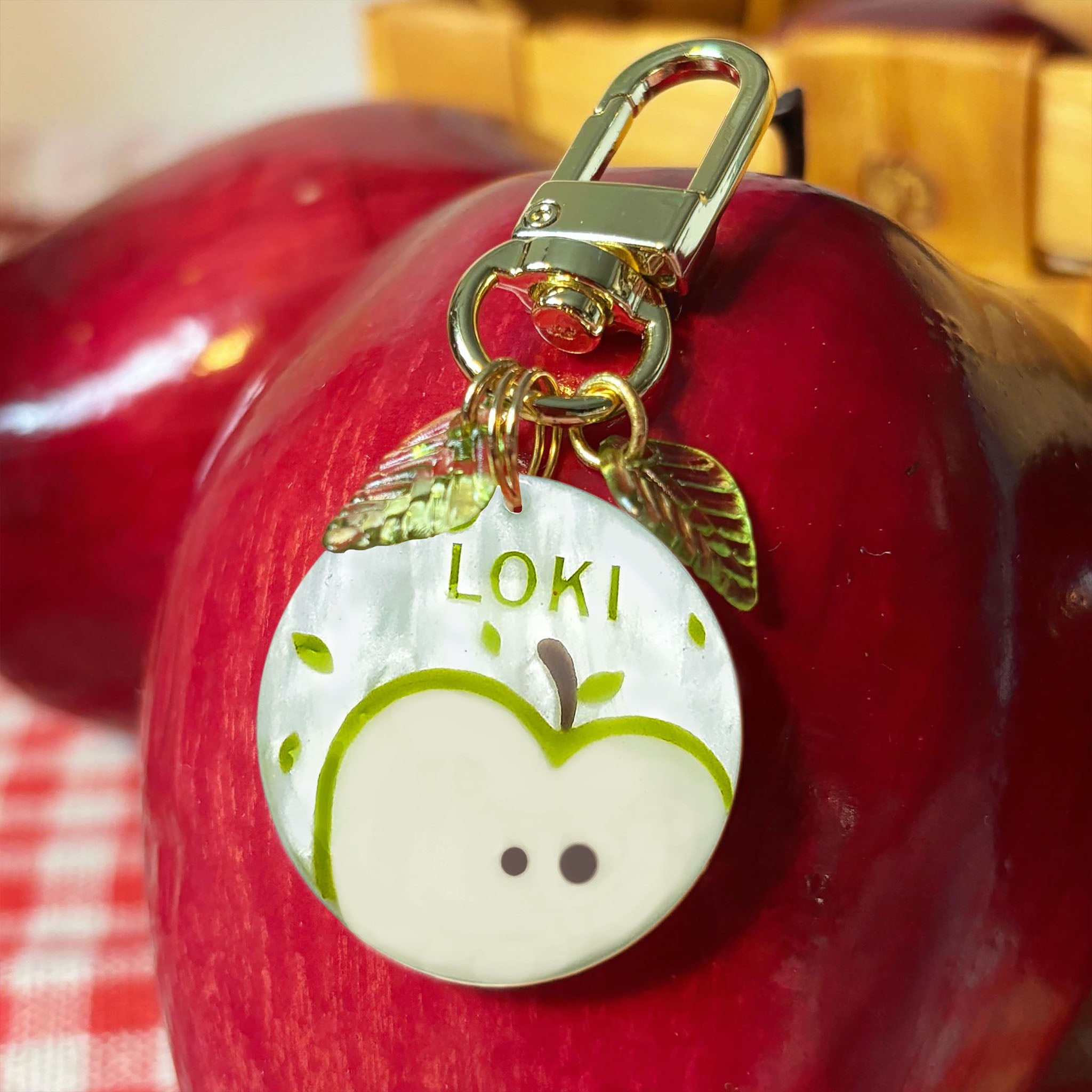 【Red Bloom】Dog Collar & Leash & Pet ID Tag-Set