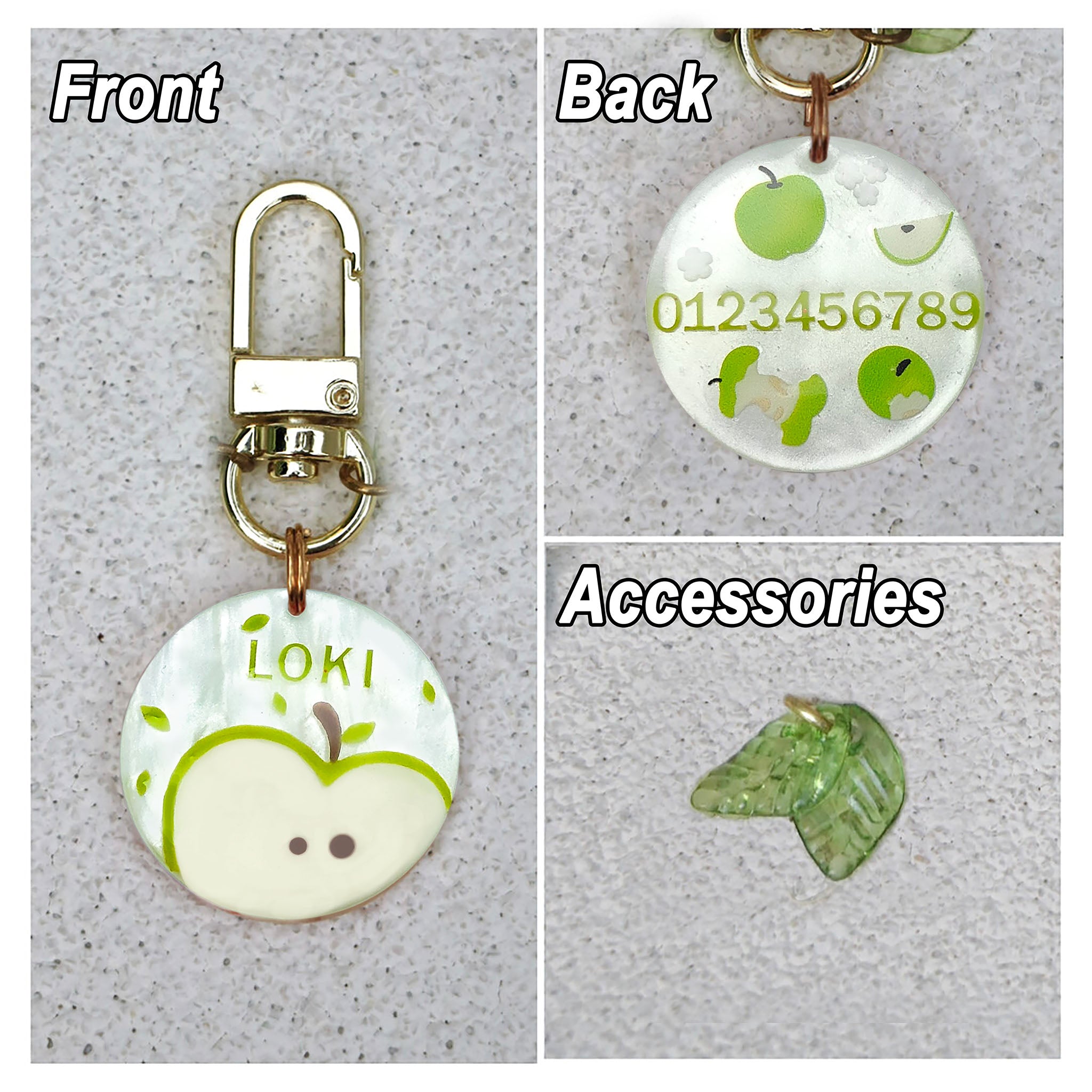 【Colorful Apple】Pet ID Tags,  Dog Tag,  Cat Tag