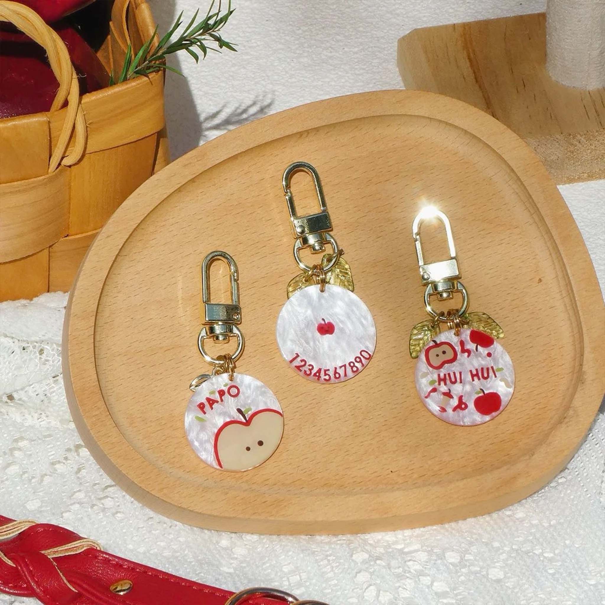 【Colorful Apple】Pet ID Tags,  Dog Tag,  Cat Tag