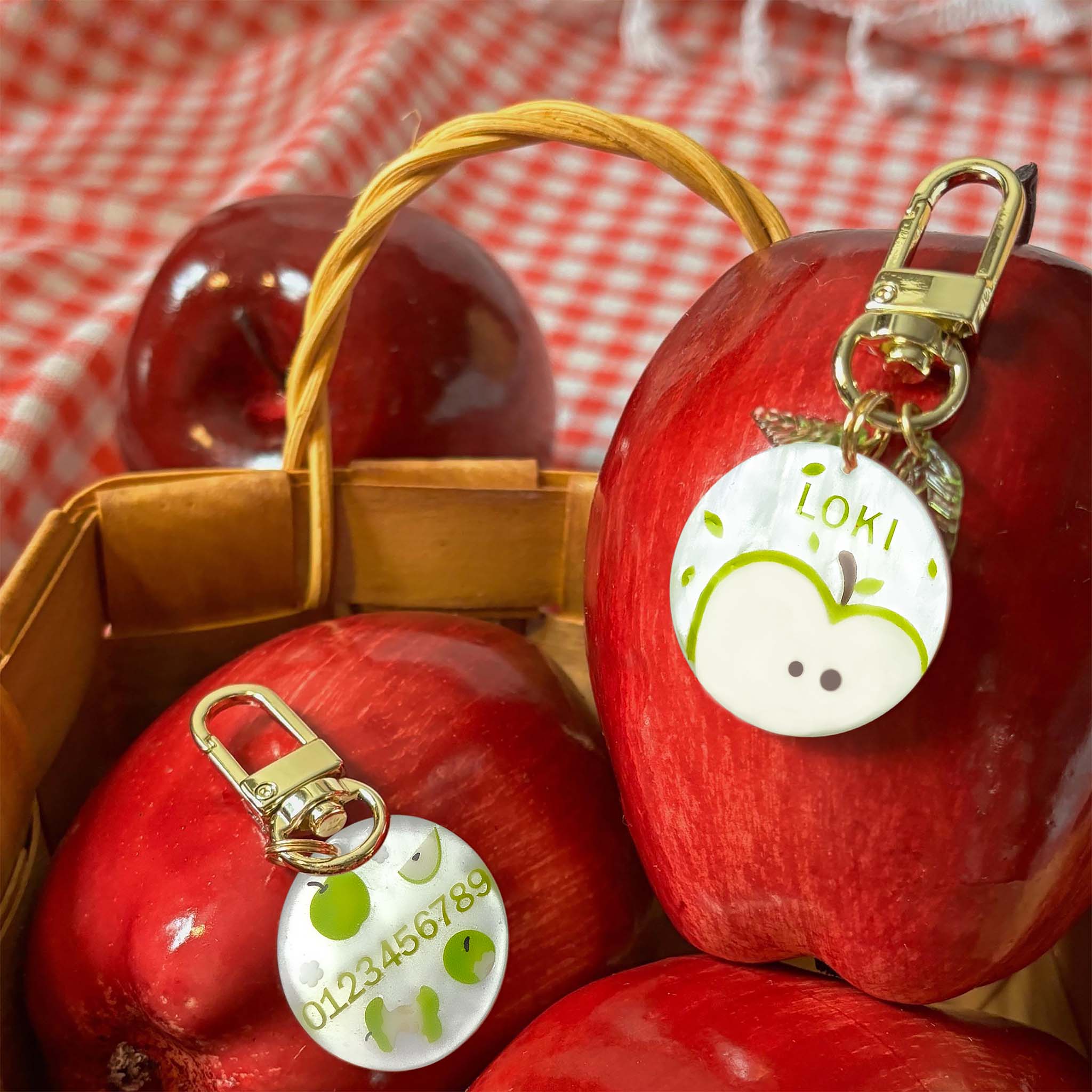 【Colorful Apple】Pet ID Tags,  Dog Tag,  Cat Tag