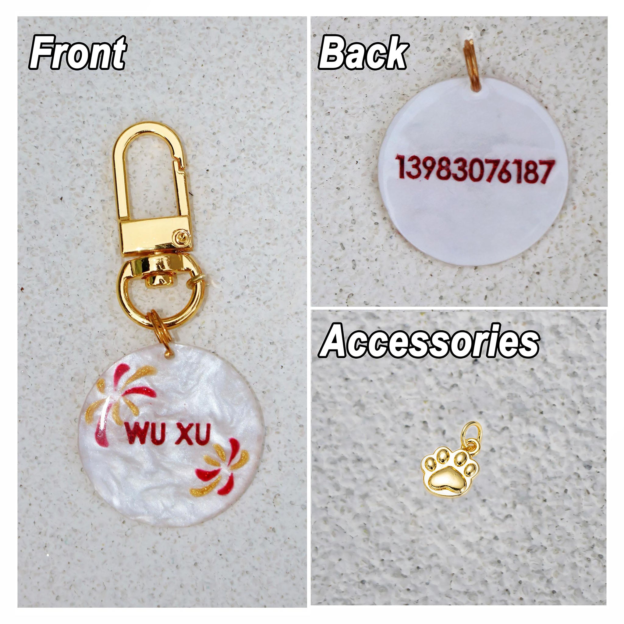 【Spring Fireworks】Pet ID Tags,  Dog Tag,  Cat Tag